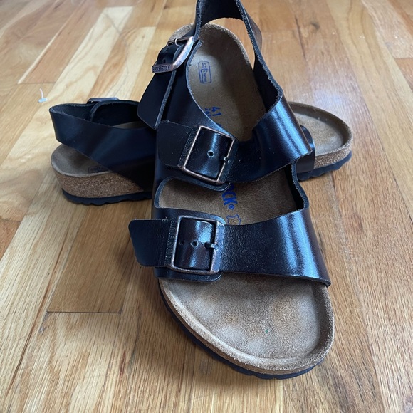 Birkenstock Milano Soft Footbed Smooth Leather Amalfi Testa Di Moro Sz 10 - Picture 3 of 12